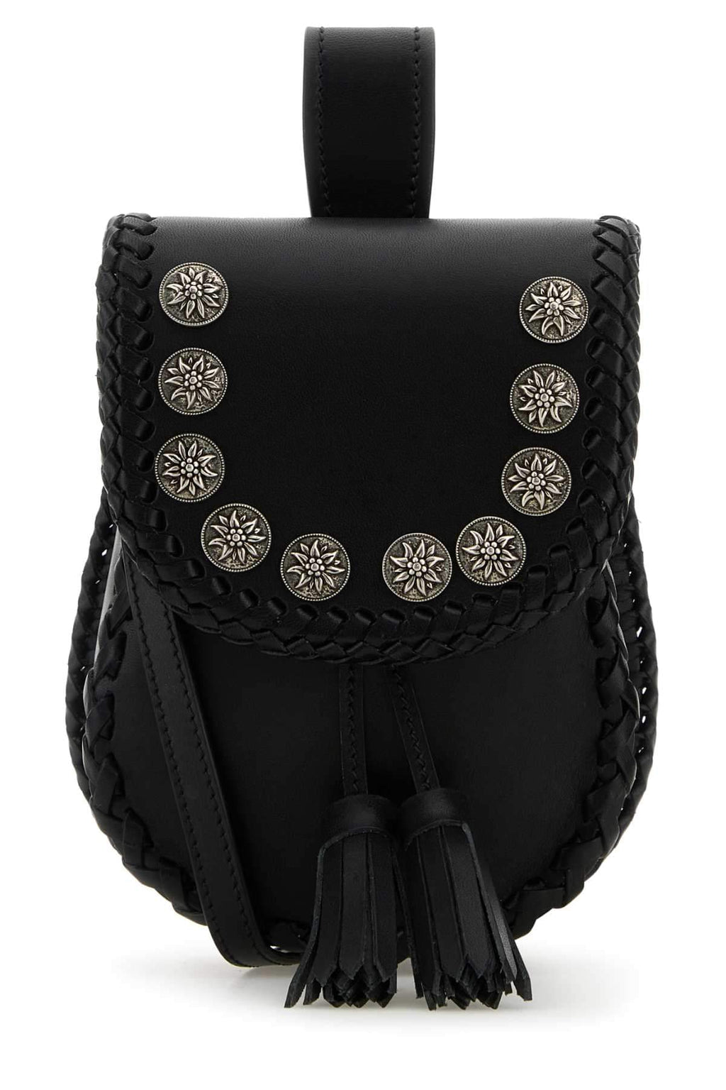 Prada Women Black Leather Crossbody Bag