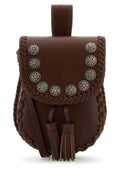 Prada Women Brown Leather Crossbody Bag