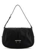 Alexander Mcqueen Men Black Leather Maxi Satchel Shoulder Bag