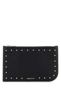 Alexander Mcqueen Men Black Leather Pouch
