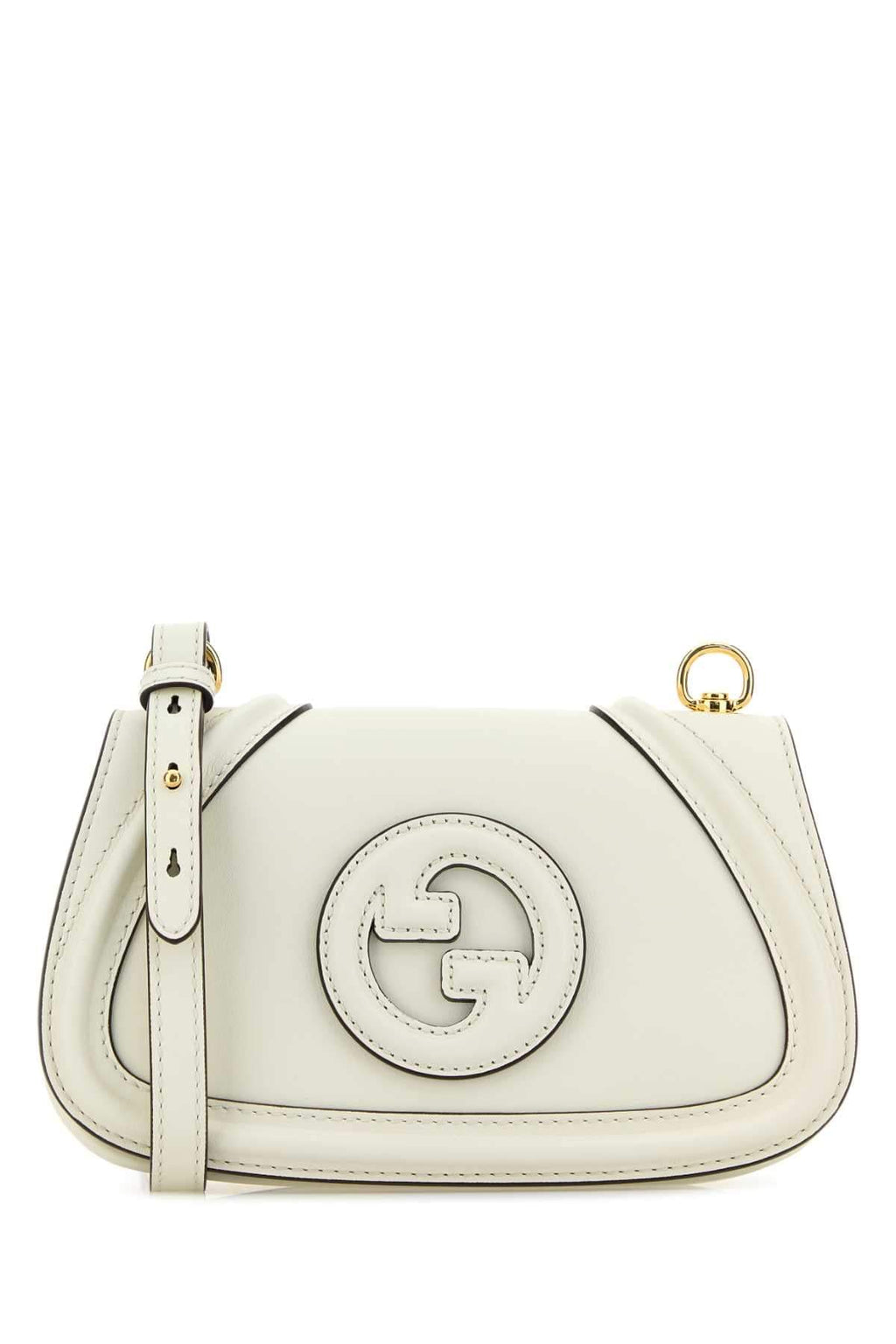 Gucci Women Ivory Leather Small Gucci Blondie Crossbody Bag