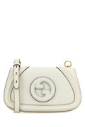 Gucci Women Ivory Leather Small Gucci Blondie Crossbody Bag