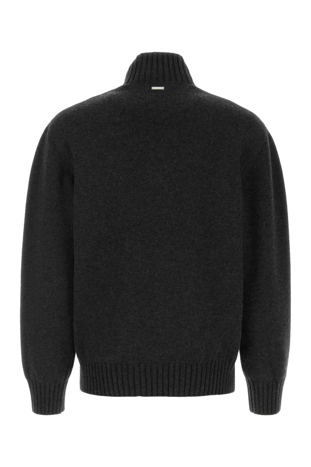 Salvatore Ferragamo Men Slate Cashmere Blend Sweater