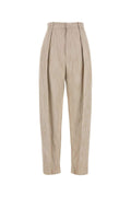 Bottega Veneta Women Melange Beige Viscosa Blend Pant