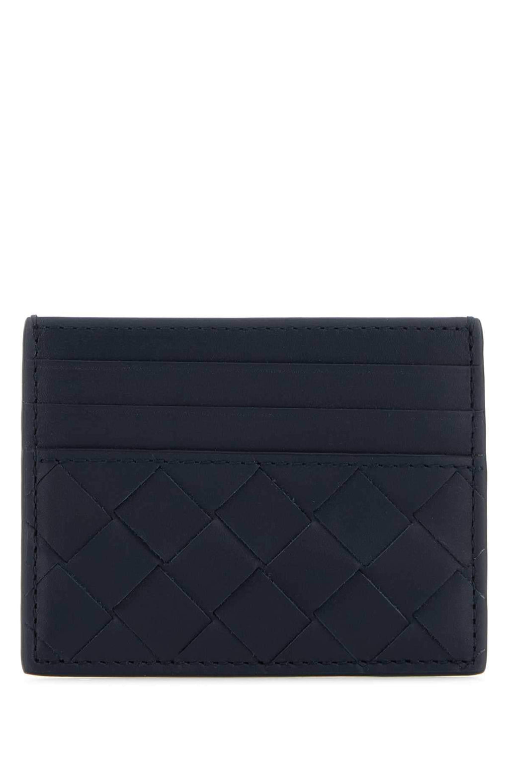 Bottega Veneta Men Two-Tone Leather Intrecciato Card Holder