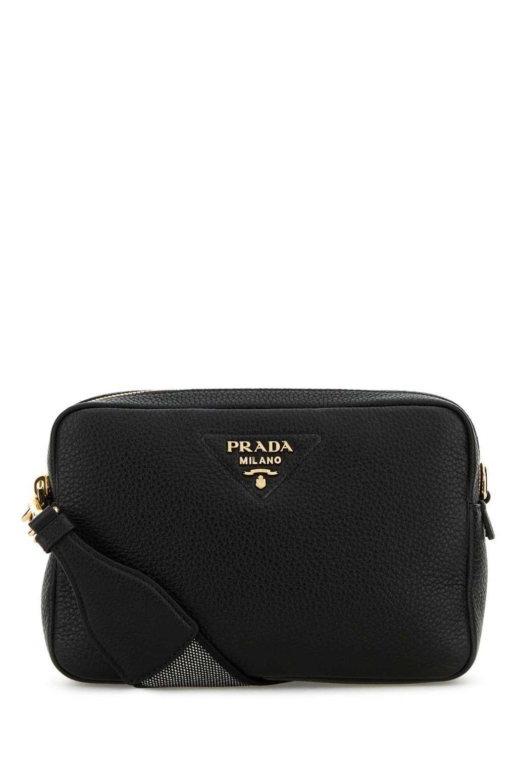 Prada Women Black Leather Crossbody Bag