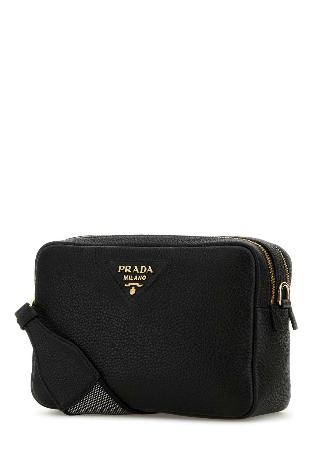 Prada Women Black Leather Crossbody Bag