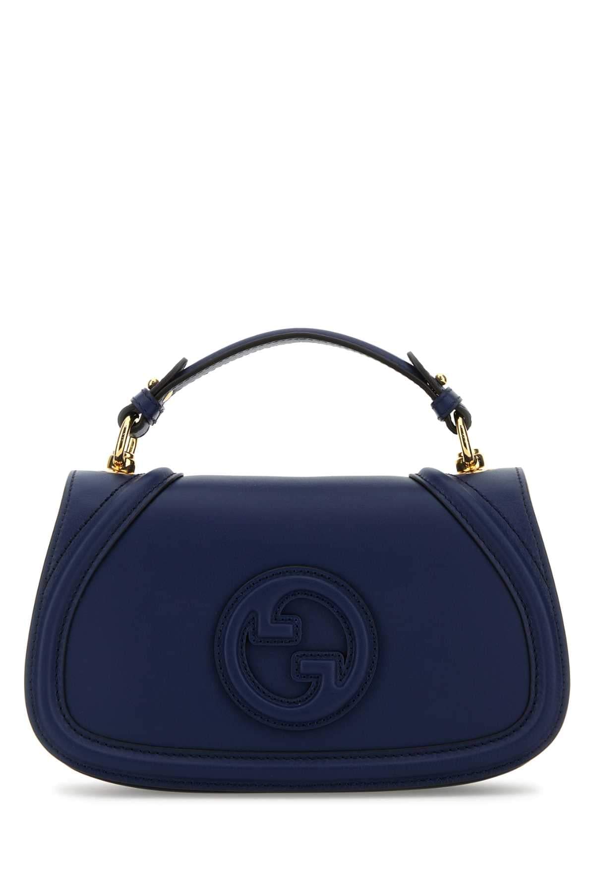 Gucci Women Blue Leather Gucci Blondie Handbag