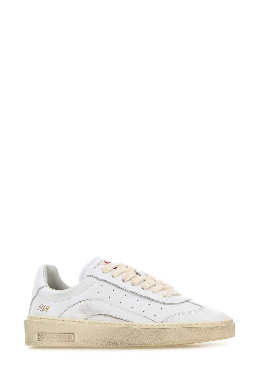 Dsquared Women White Leather Rider Sneakers