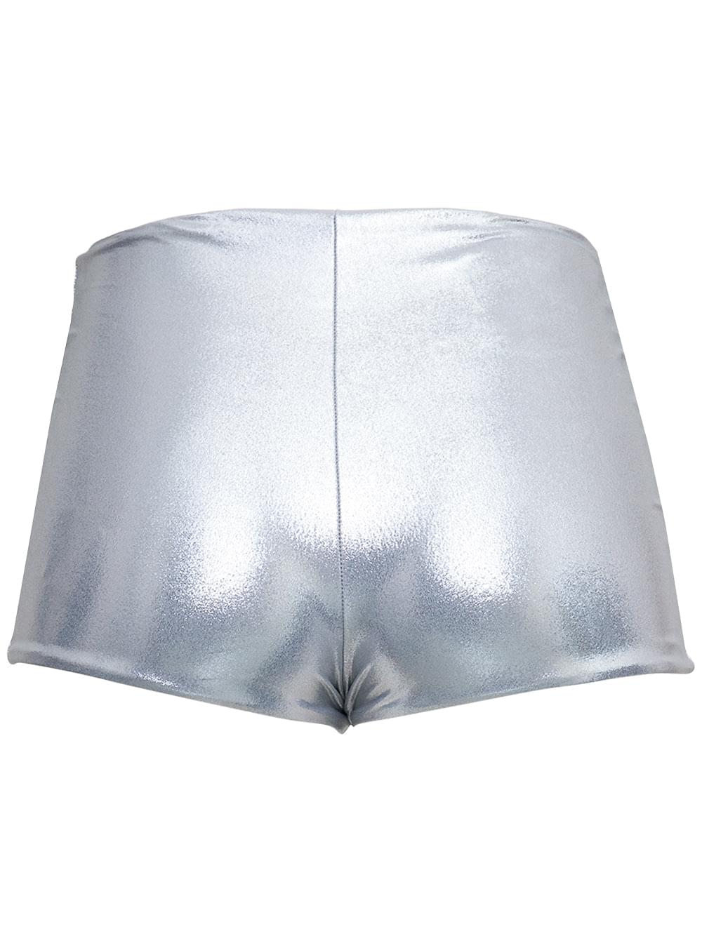 Saint Laurent Women Laminated Jersey Mini Shorts