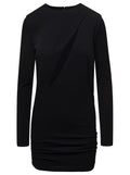 Versace Women Black Fitted Minidress With Cut-Out Detail In Viscose Woman