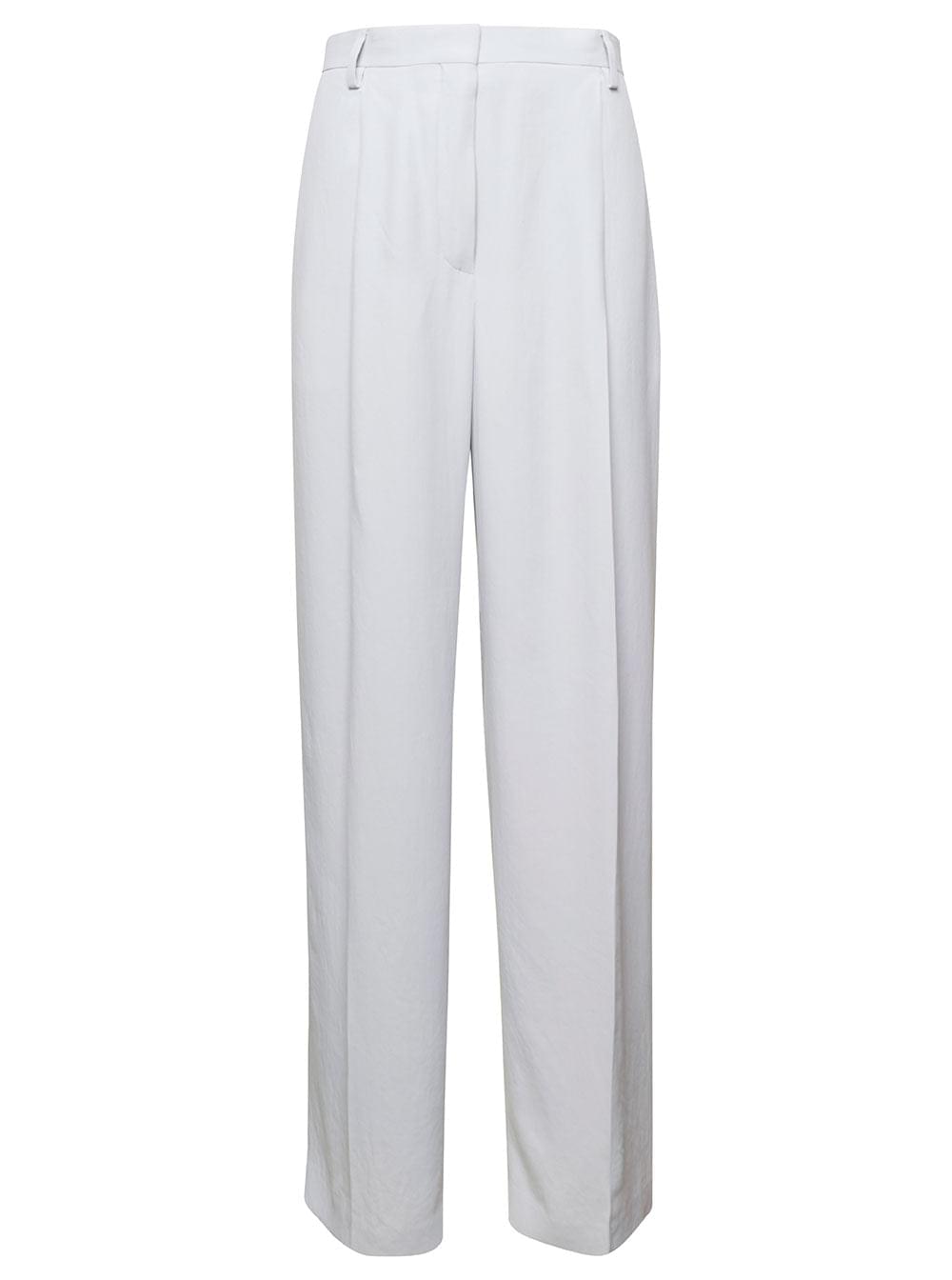 Dries Van Noten Women White Pants With Pressed Crease In Acetate Woman
