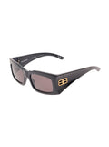 Balenciaga Women Black Sunglasses With Maxi Frame And Gold-Tone Hardware In Acetate Woman