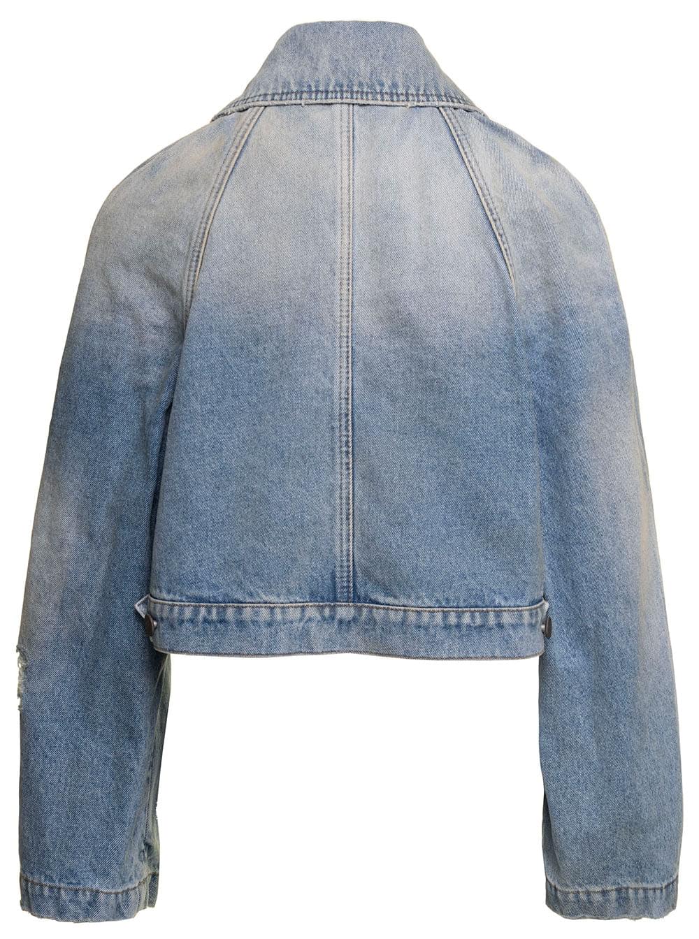 Palm Angels Women Paris Lw Cropped Denim Jacket