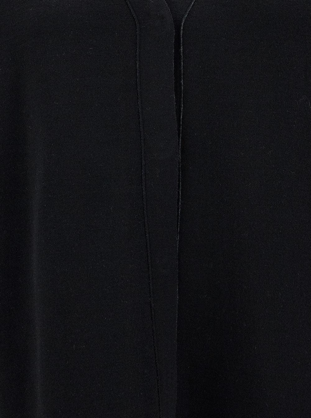 Fendi Women Black Reversible Cardigan With Jacquard Ff Motif In Knit Woman