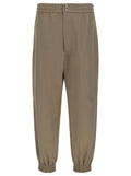 Alexander Mcqueen Men Beige Cargo Pants With Elastic Waistband In Cotton Man
