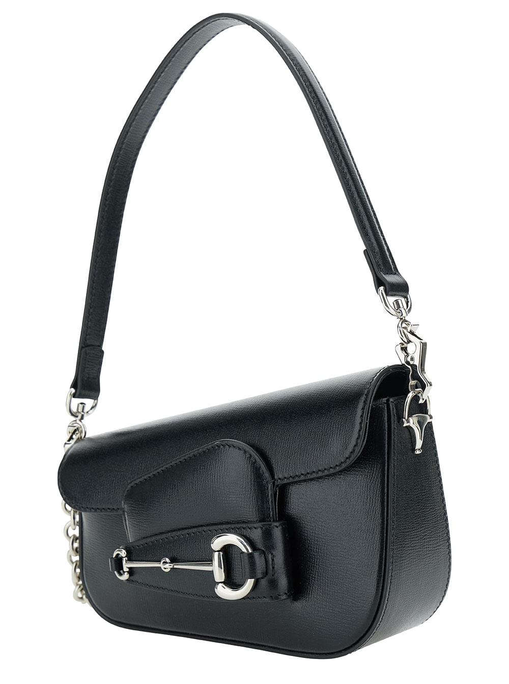 Gucci Women 'Gucci Horsebit 1955 Mini' Black Shoulder Bag With Horsebit Detail In Leather Woman