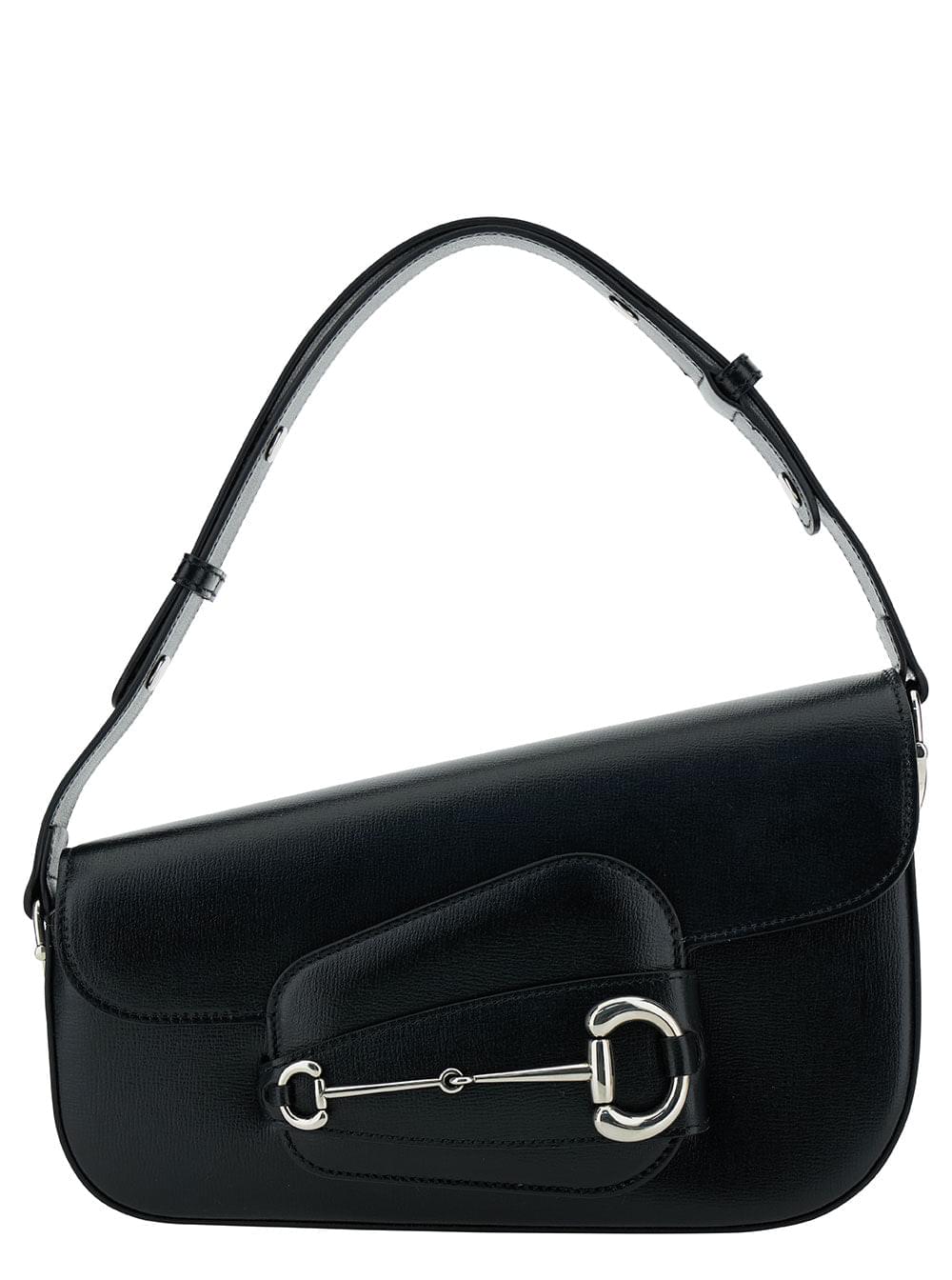 Gucci Women 'Gucci Horsebit 1955 Small' Black Shoulder Bag With Horsebit Detail In Leather Woman