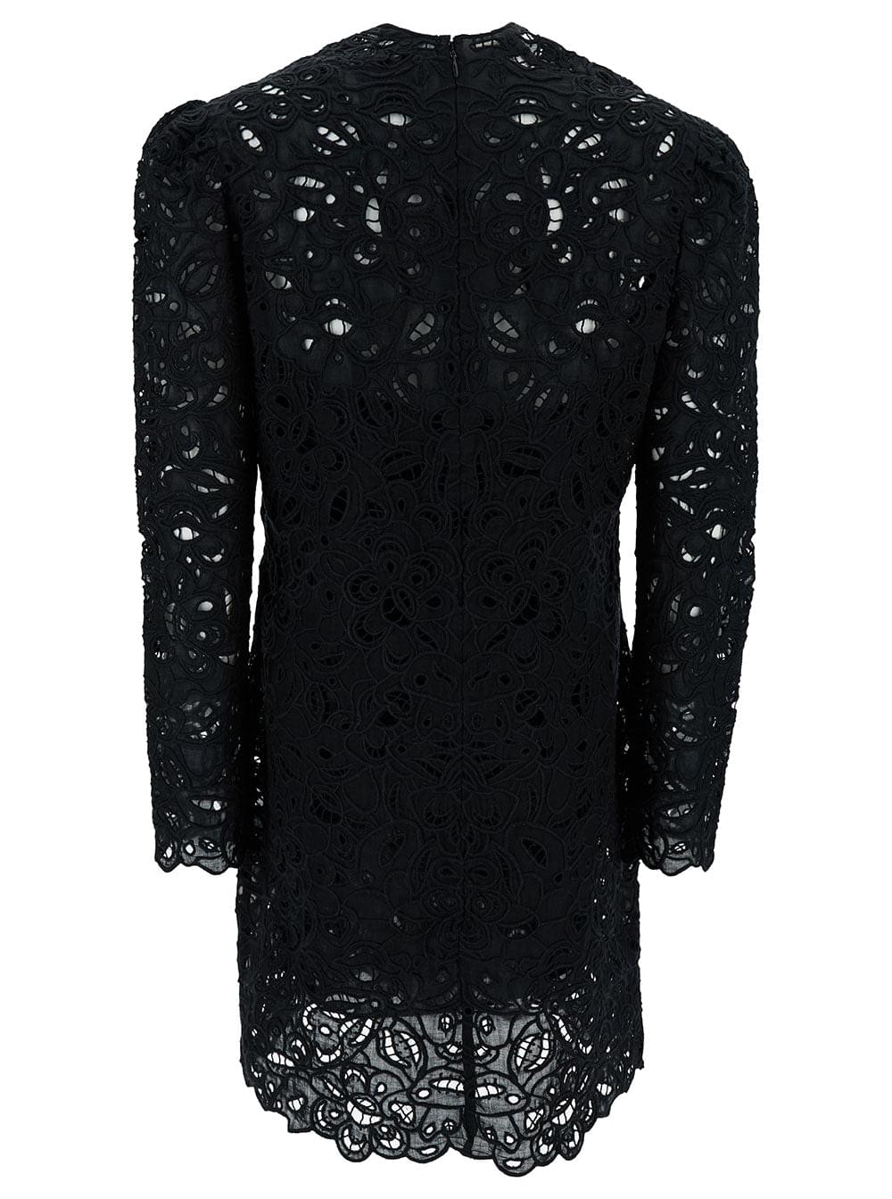 Isabel Marant Women 'Daphne' Mini Black Dress With Flower Embroidery In Guipure Woman