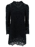 Isabel Marant Women 'Daphne' Mini Black Dress With Flower Embroidery In Guipure Woman