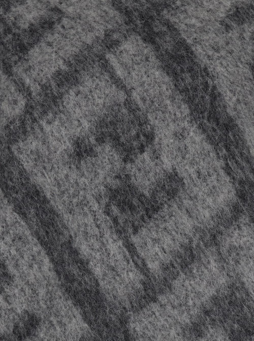 Fendi Men Grey Sweater With Jacquard Ff Motif In Wool Man