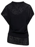 Givenchy Women Black Top With Draped Neckline In Viscose Woman