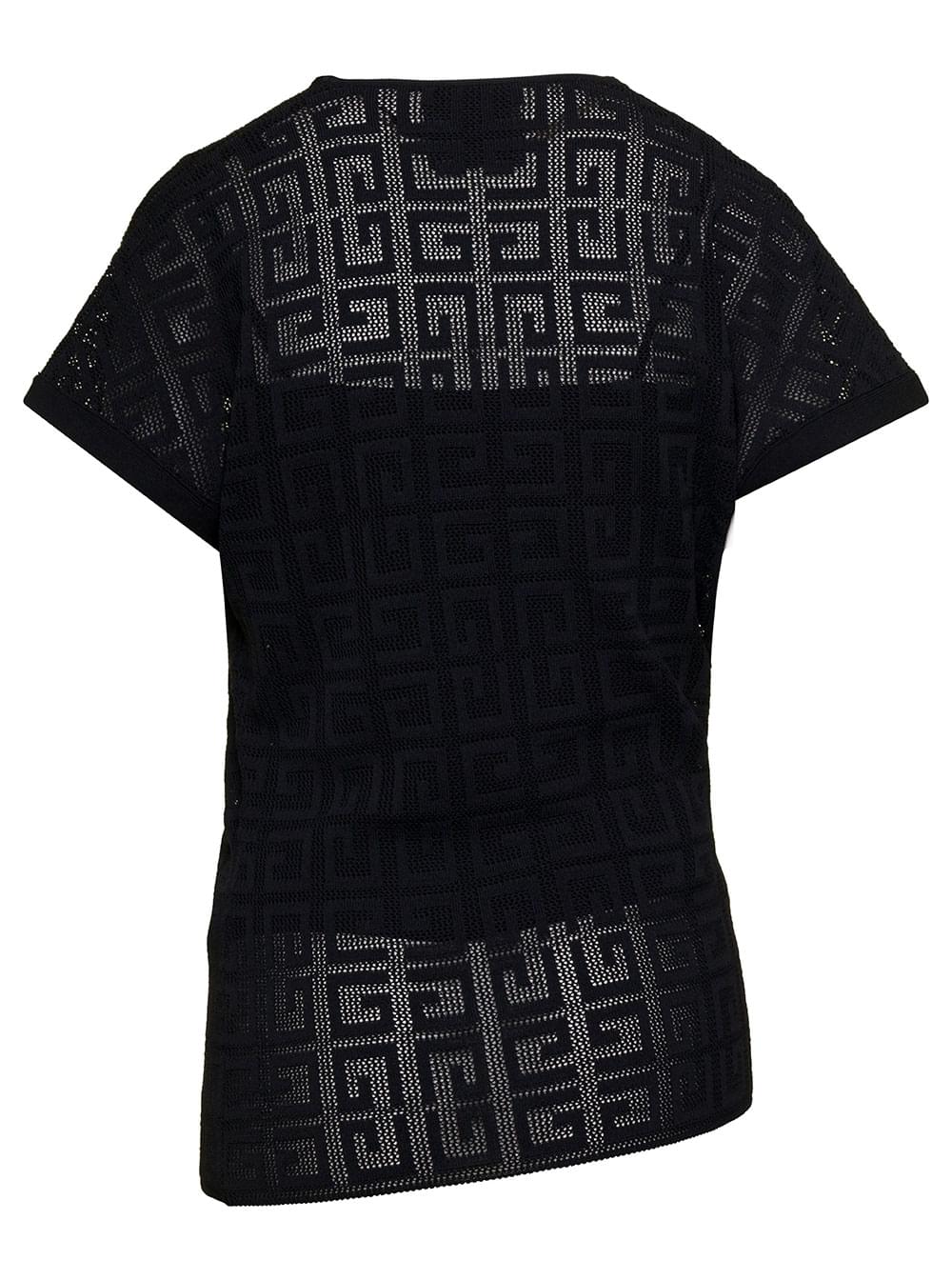 Givenchy Women Black Top With Draped Neckline In Viscose Woman