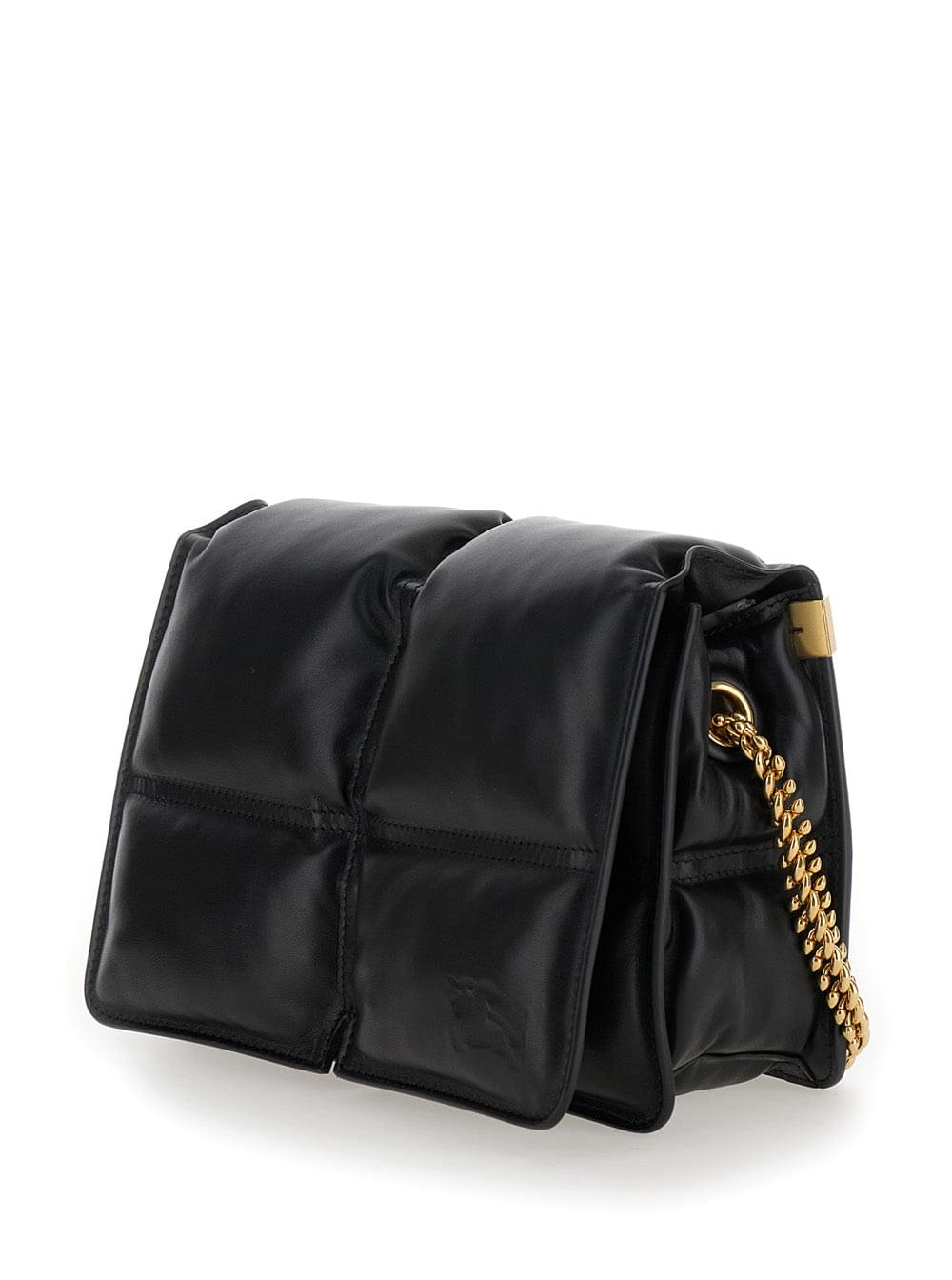 Burberry Women 'Snip' Black Shoulder Bag In Quilted Leather Woman