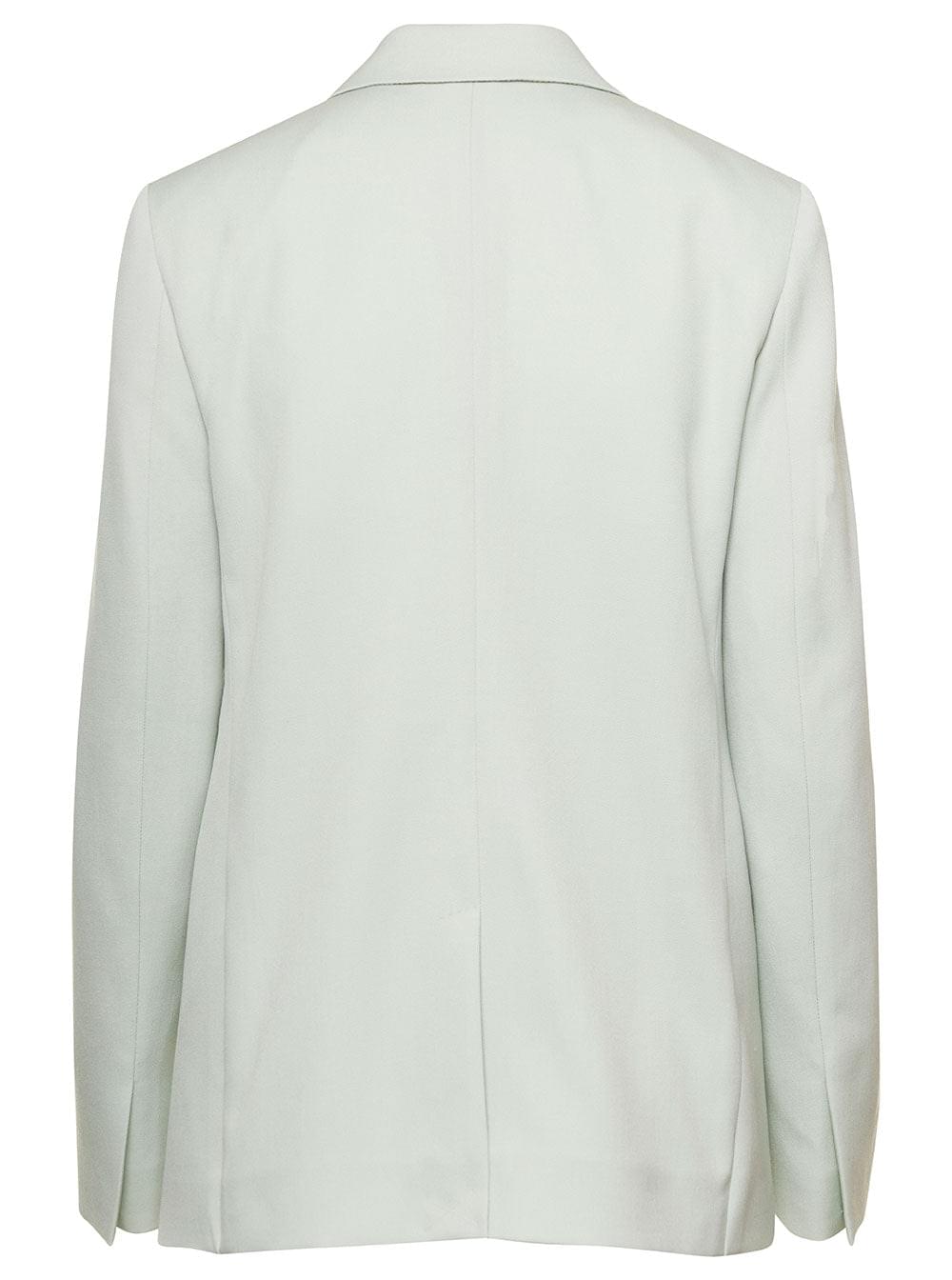 Lanvin Women Light Green Mono-Breasted Blazer With Pockets In Wool Woman