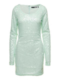 Rotate Women Mini Green Dress With All-Over Sequins In Recycled Fabric Woman