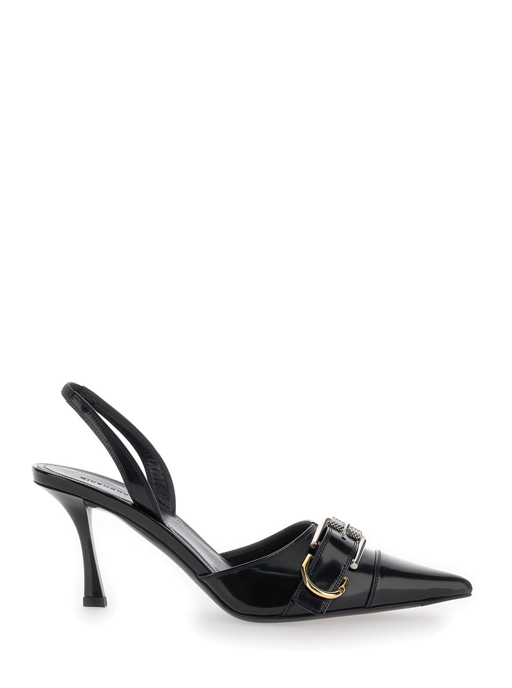 Givenchy Women 'Voyou' Black Slingback Pumps With A Buckle In Patent Leather Woman