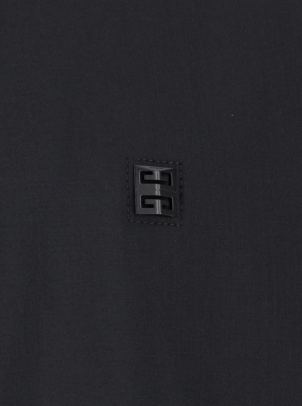 Givenchy Men Black Zip-Up Hoodie With Logo Detail In Wool Man