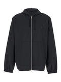 Givenchy Men Black Zip-Up Hoodie With Logo Detail In Wool Man