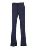 Givenchy Men Blue Flared Pants With High Waist In Wool Man