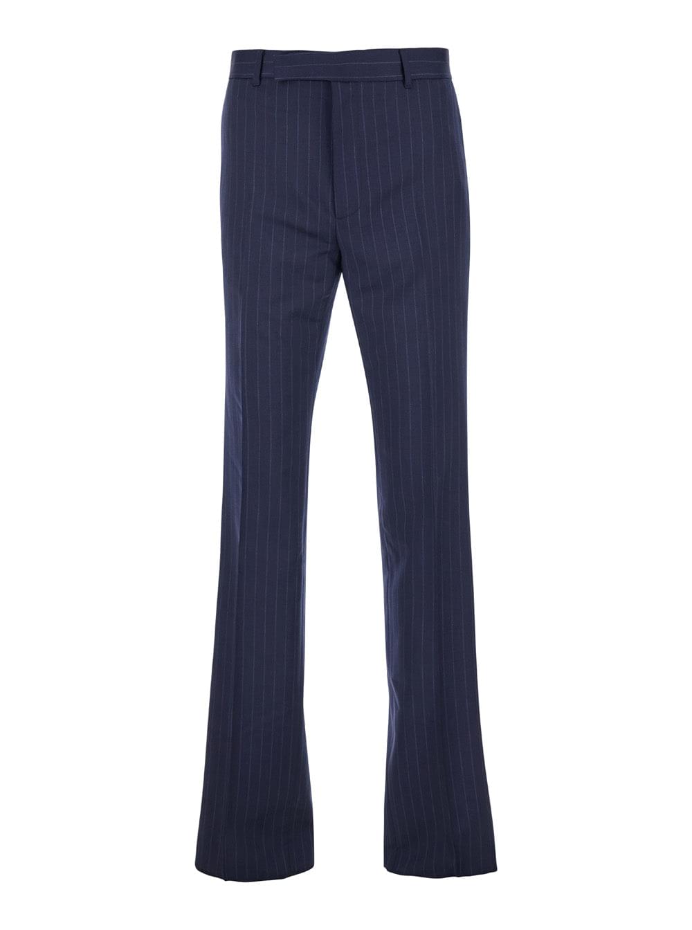 Givenchy Men Blue Flared Pants With High Waist In Wool Man