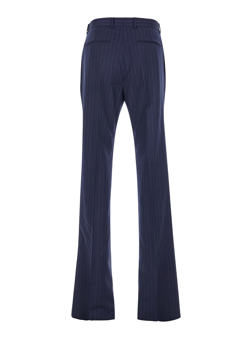 Givenchy Men Blue Flared Pants With High Waist In Wool Man