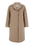 Fendi Women Beige Single-Breasted Reversible Coat In Wool Blend Woman