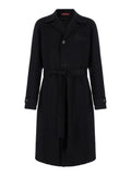 Gucci Men Black Single-Breasted Coat With Wide Notched Revers And Belt In Wool Man