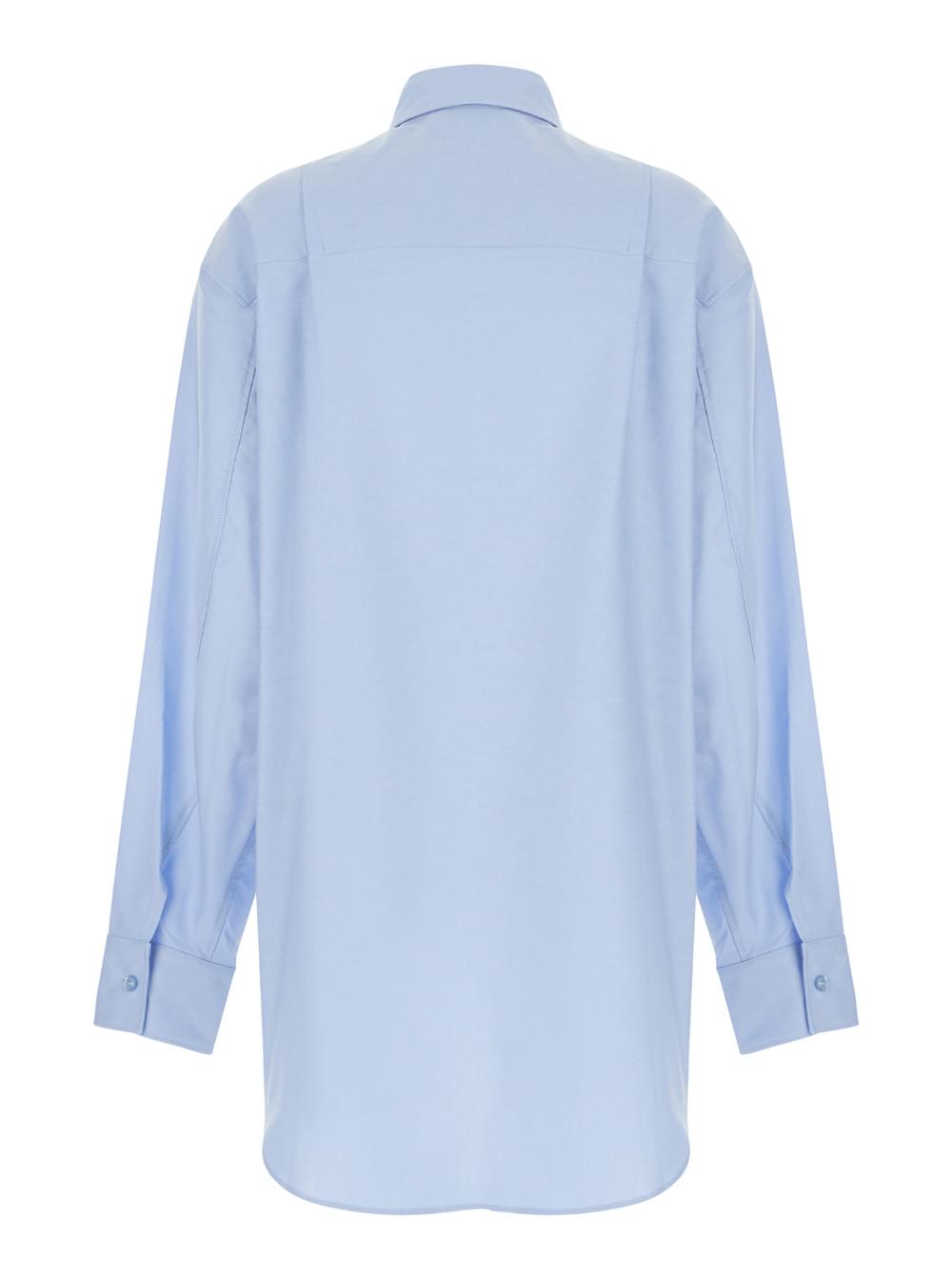The Andamane Women Light Blue Shirt With Buttons In Cotton Blend Woman