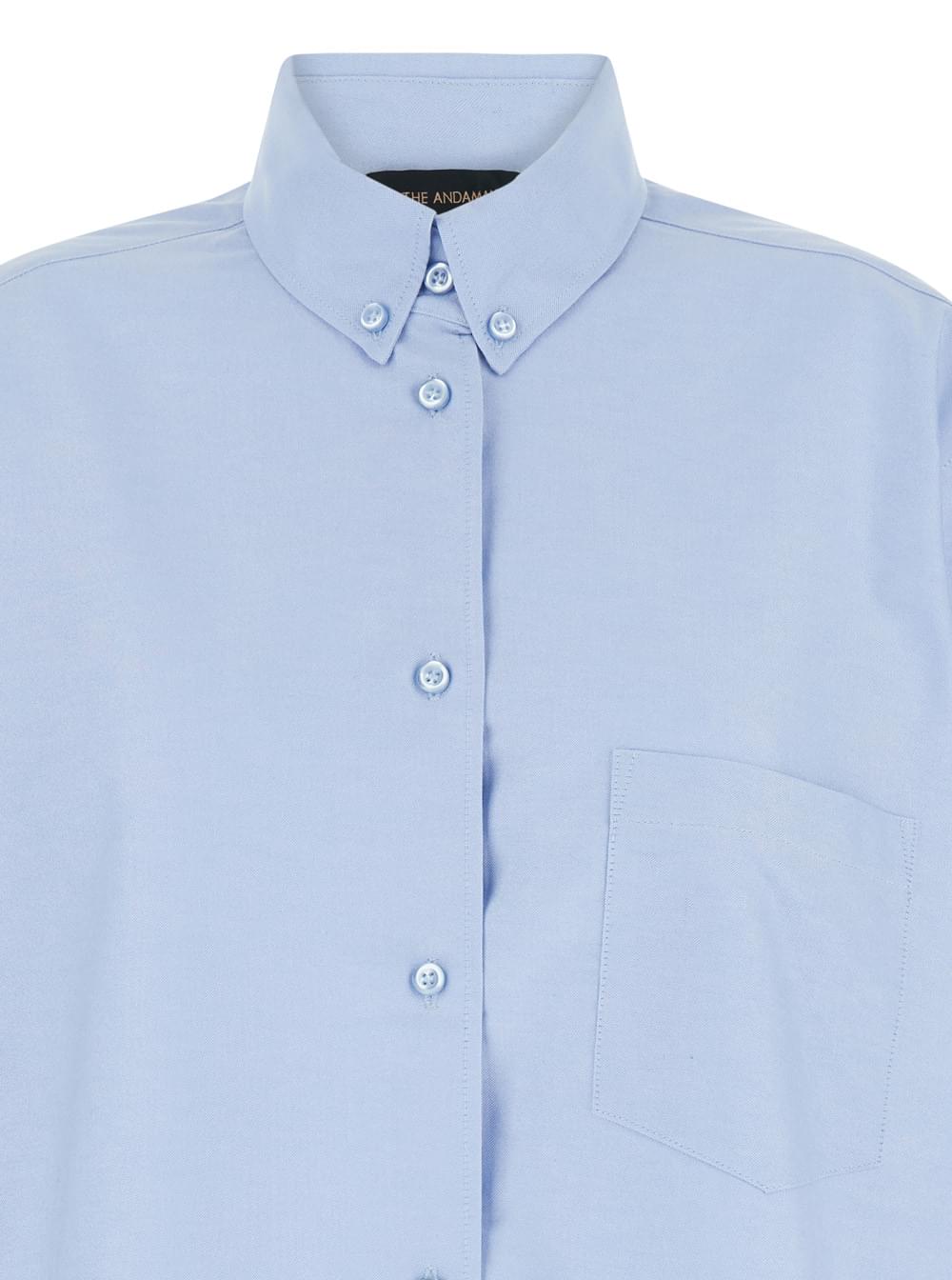 The Andamane Women Light Blue Shirt With Buttons In Cotton Blend Woman
