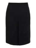 Gucci Women Black High Waist Skirt With Logo Lettering On Waist And Zip Puller In Wool Woman