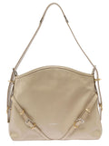 Givenchy Women 'Voyou' Beige Shoulder Bag With Embossed Logo In Smooth Leather Woman
