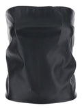 Sportmax Women 'Lindsey' Black Bandeau Top With V-Neck On The Back In Tech Fabric Woman