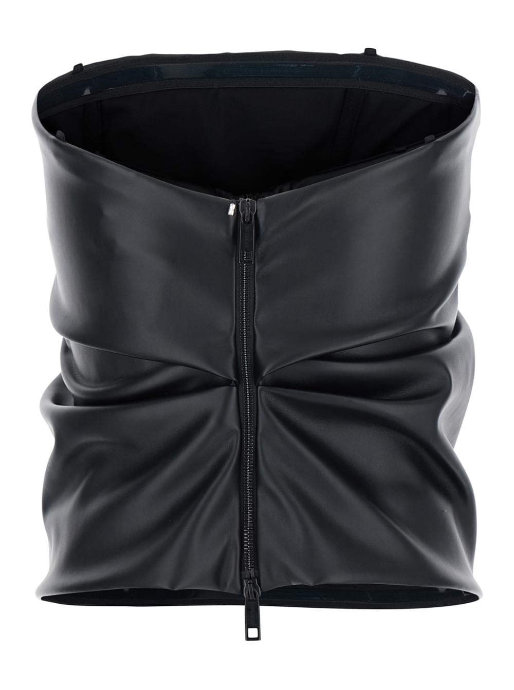 Sportmax Women 'Lindsey' Black Bandeau Top With V-Neck On The Back In Tech Fabric Woman