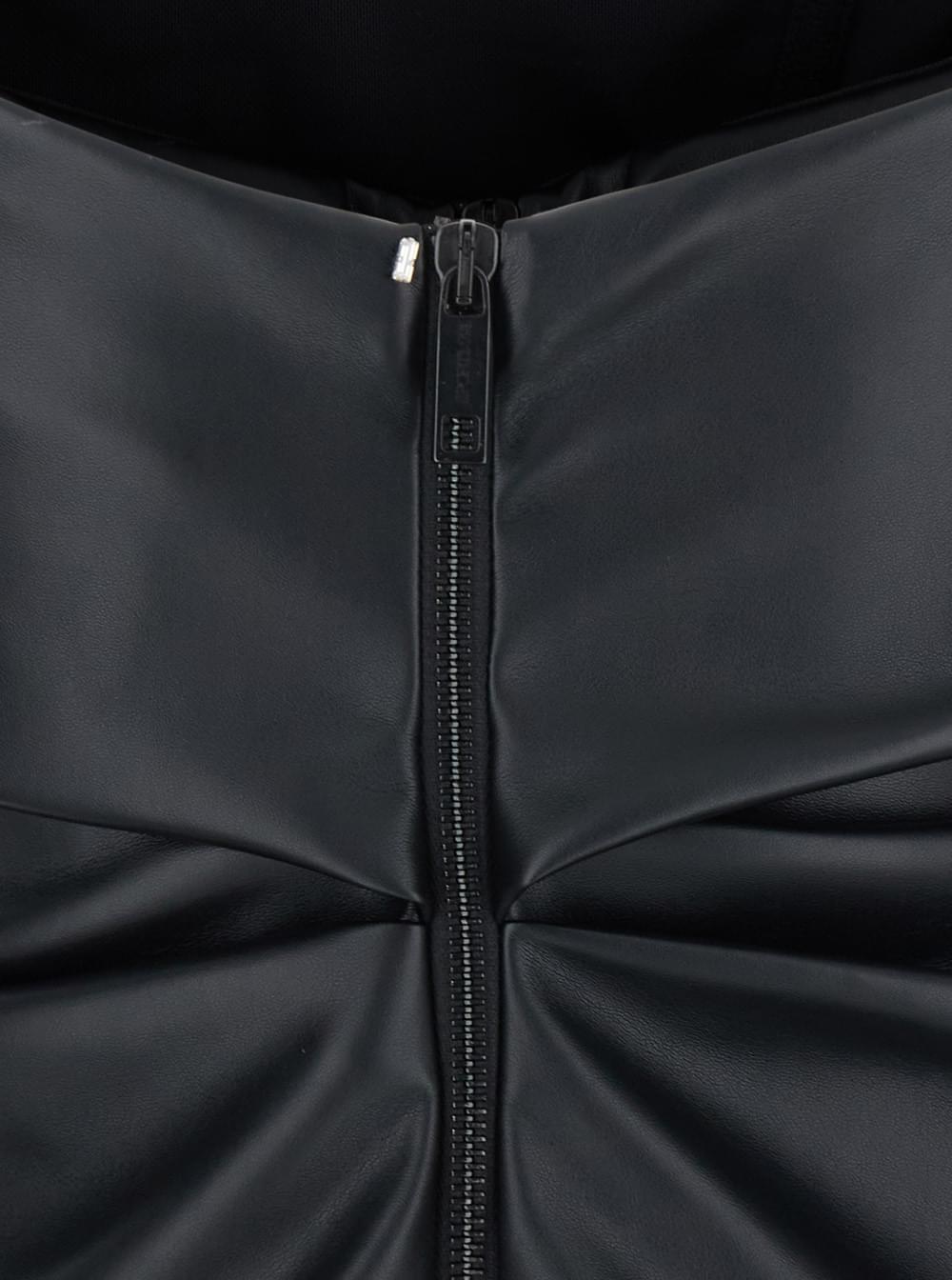 Sportmax Women 'Lindsey' Black Bandeau Top With V-Neck On The Back In Tech Fabric Woman