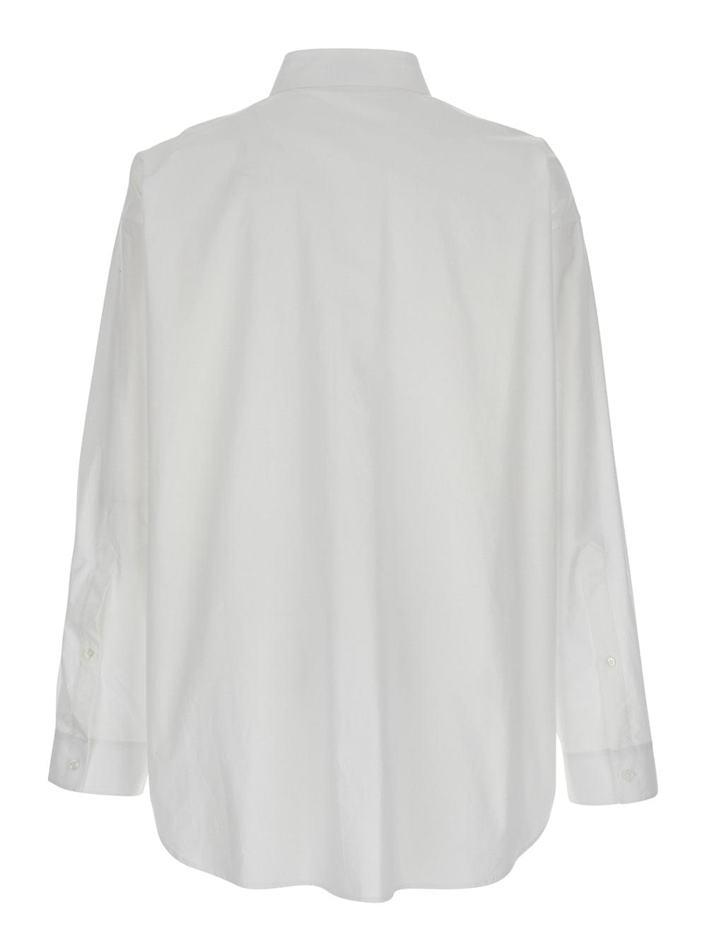 Balenciaga Men White Shirt With Pointed Collar In Cotton Man