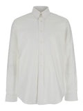 Givenchy Men White Shirt With Logo Embroidered On The Front In Cotton Man
