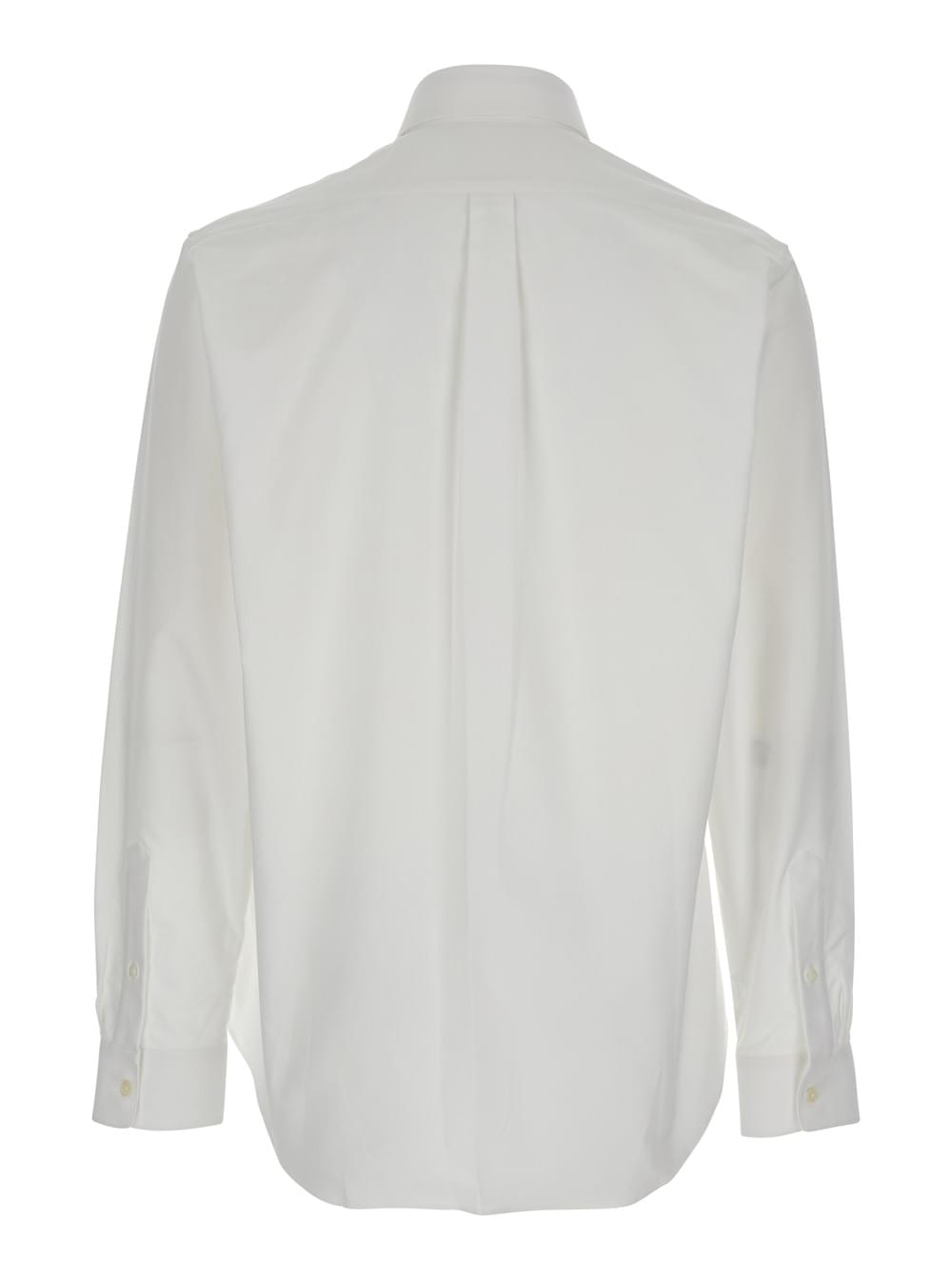 Givenchy Men White Shirt With Logo Embroidered On The Front In Cotton Man