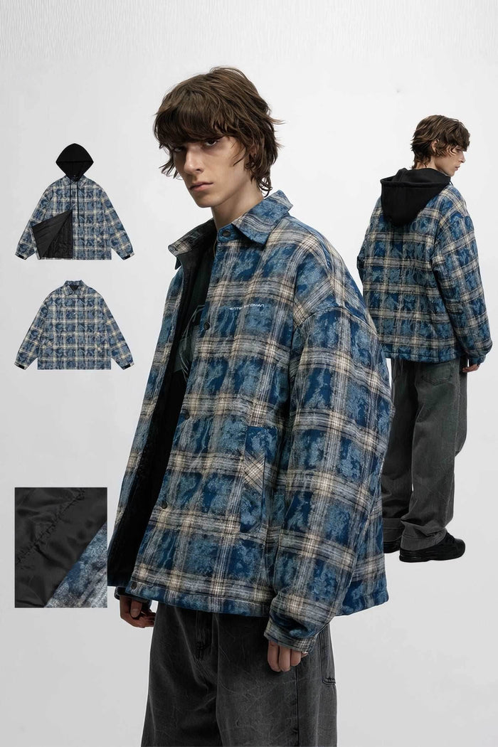 Plaid Hooded Jacket