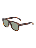 Saint Laurent Women 'Sl 558' Brown Sunglasses With Nylon Lenses And Squared Tortoiseshell Frame In Acetate Woman